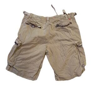 Vintage American Eagle Shorts Men 38 Cargo Khaki Longer Length Y2K Preppy Grunge